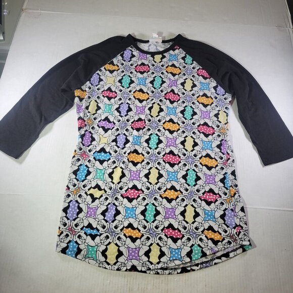 Set of 2Disney Mickey & Minnie Mouse LuLaRoe Raglan Shirts Size Small - Picture 11 of 16